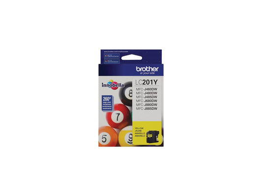 Brother Yellow Ink Cartridge (260 Yield) LC201Y