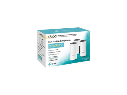 TP-Link Network Deco P9(3-pack) AC1200+AV1000 Whole Home Hybrid Mesh Wi-Fi System