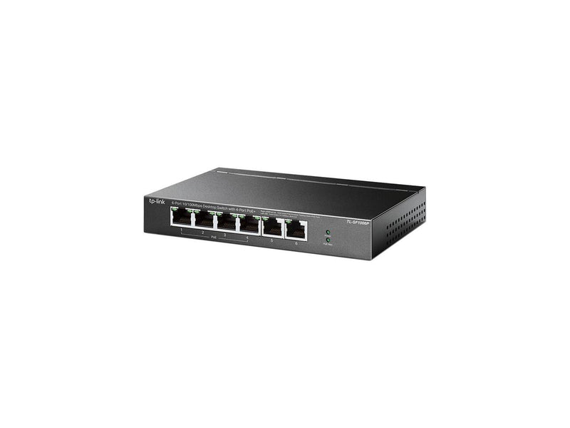 TP-Link 6-Port 10/100Mbps Desktop Switch with 4-Port PoE+ TLSF1006P