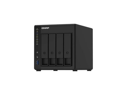 QNAP TS-451D2-4G 4 Bay 4K NAS withIntel Celeron J4025 dual-core 2.0 GHz processor (Burst up to 2.9 GHz), 4 GB DDR4 memory (1 x 4 GB) and HDMI Output