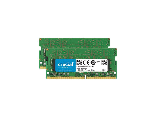 Crucial 32GB Kit (16GBx2) DDR4 2400 MT/s (PC4-19200) 260-Pin SODIMM Memory - CT2K16G4SFD824A