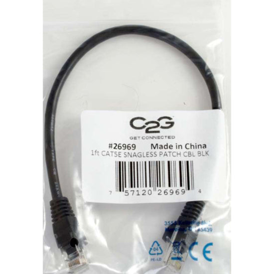 C2G 14ft Cat5e Ethernet Cable - Snagless Unshielded (UTP) - Black