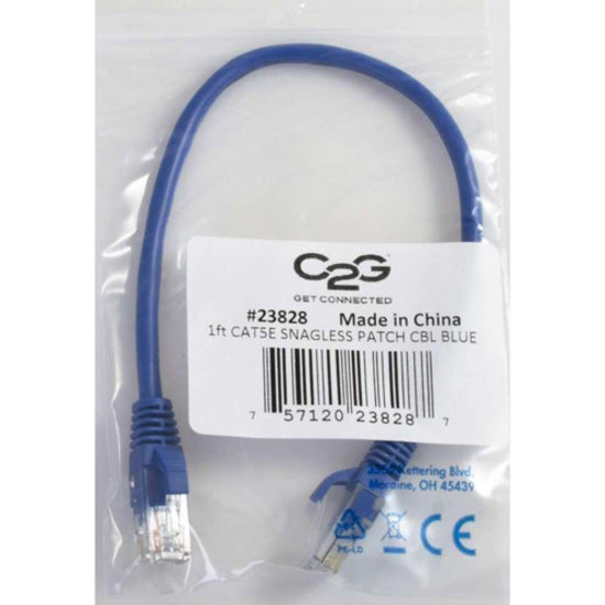 C2G 14ft Cat5e Ethernet Cable - Snagless Unshielded (UTP) - Blue
