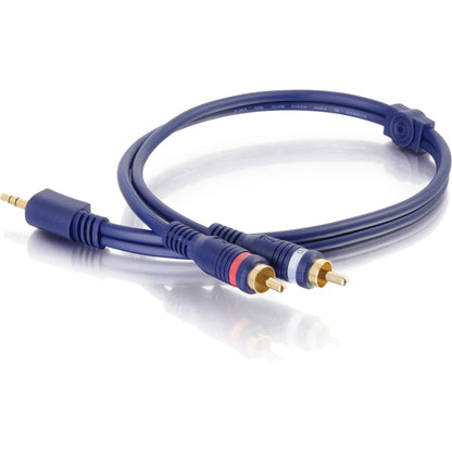 C2G 12ft Velocity One 3.5mm Stereo Male to Two RCA Stereo Male Y-Cable