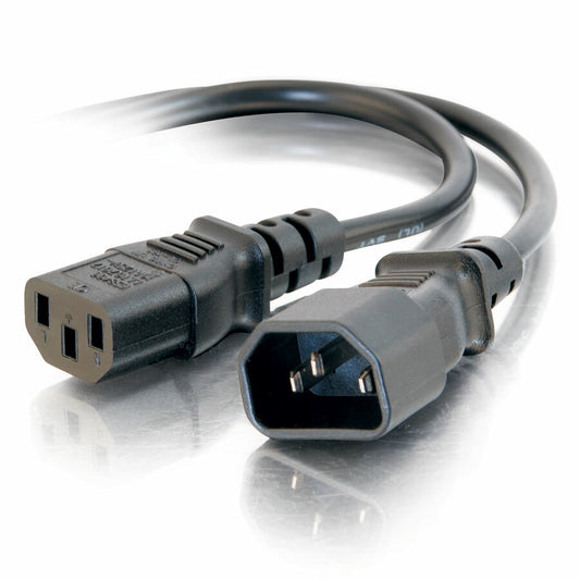 C2G 2ft 18 AWG Computer Power Extension Cord (IEC320C14 to IEC320C13)