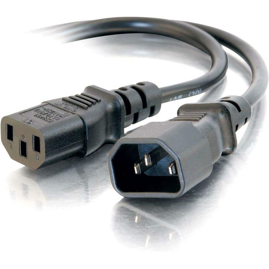 C2G 8ft 16 AWG 250 Volt Computer Power Extension Cord (IEC320C14 to IEC320C13)
