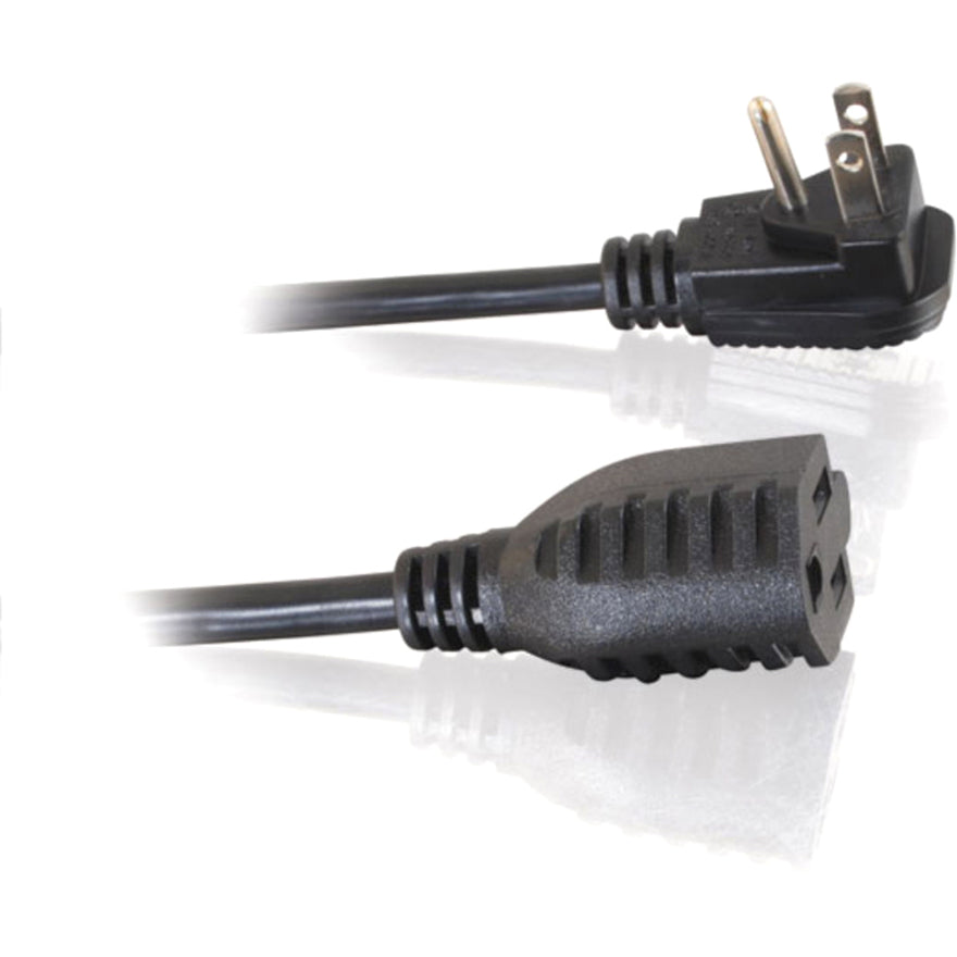 C2G 3ft 18 AWG Flat Plug Power Strip Plus (NEMA 5-15P to NEMA 5-15R)