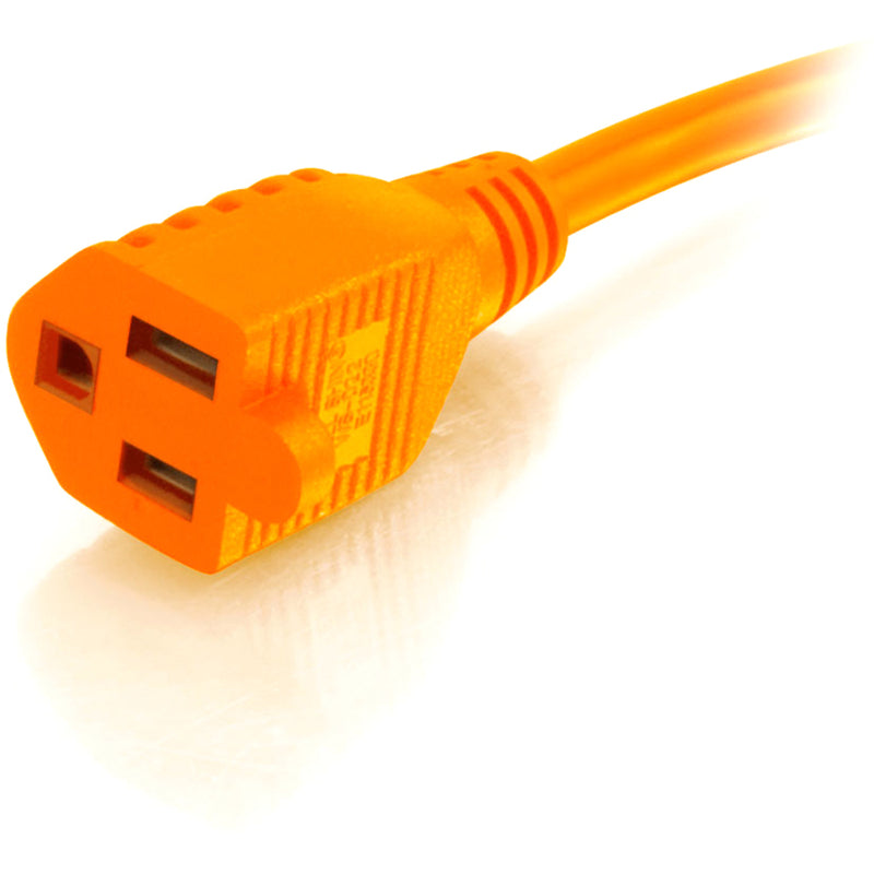 C2G 50ft 16AWG Hospital Grade Power Extension Cable (NEMA 5-15P to NEMA 5-15R) - Orange