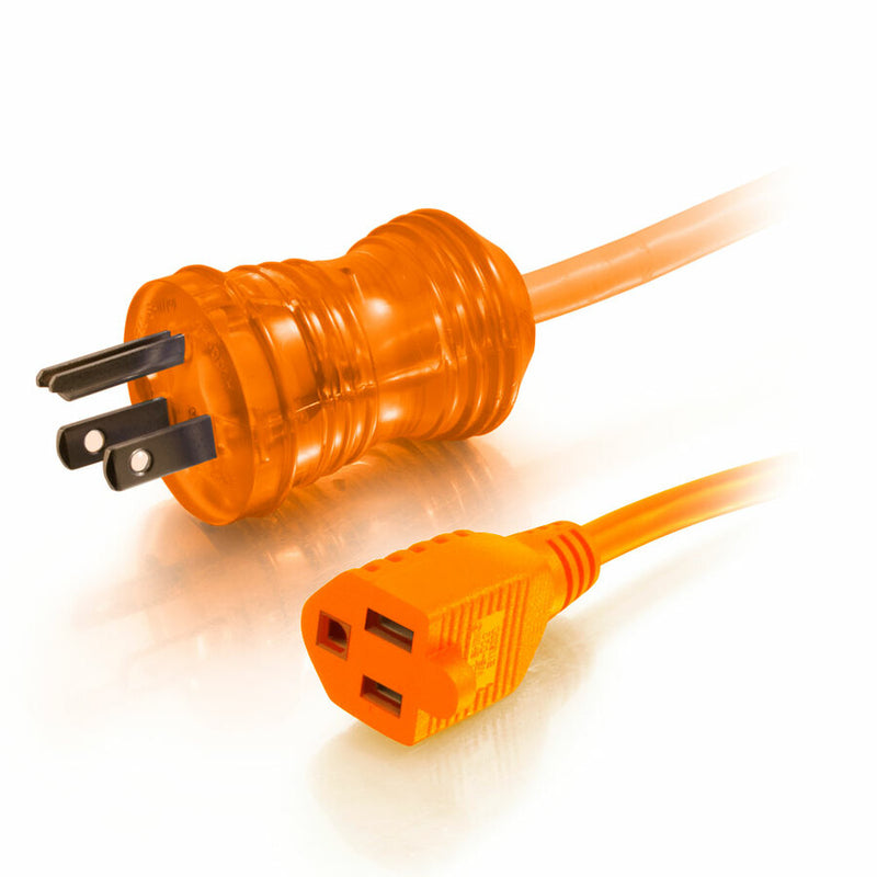 C2G 50ft 16AWG Hospital Grade Power Extension Cable (NEMA 5-15P to NEMA 5-15R) - Orange
