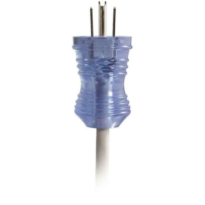 C2G 12ft 16 AWG Hospital Grade Power Cord (NEMA 5-15P to IEC320C13) - Gray with Clear Connectors