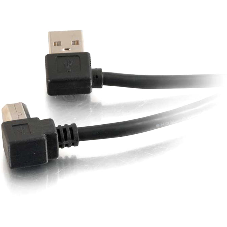 C2G 5m USB 2.0 Right Angle A/B Cable - Black (16.4ft)