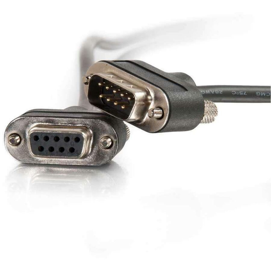 C2G 35ft CMG-Rated DB9 Low Profile Cable M-F