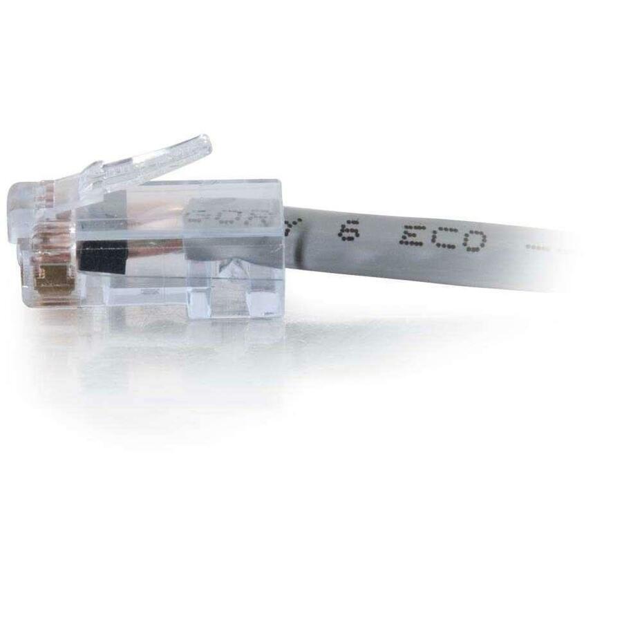 C2G 50 ft Cat6 Non Booted Plenum UTP Unshielded Network Patch Cable - Gray