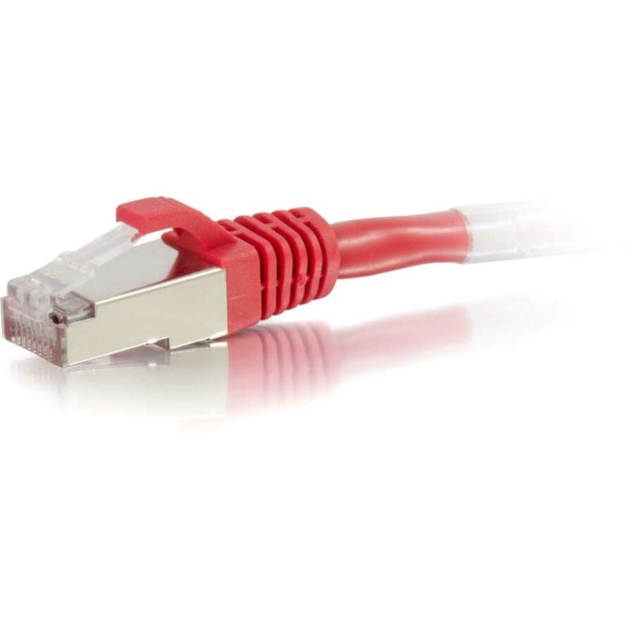 C2G-9ft Cat6 Snagless Shielded (STP) Network Patch Cable - Red