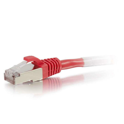 C2G-30ft Cat6 Snagless Shielded (STP) Network Patch Cable - Red