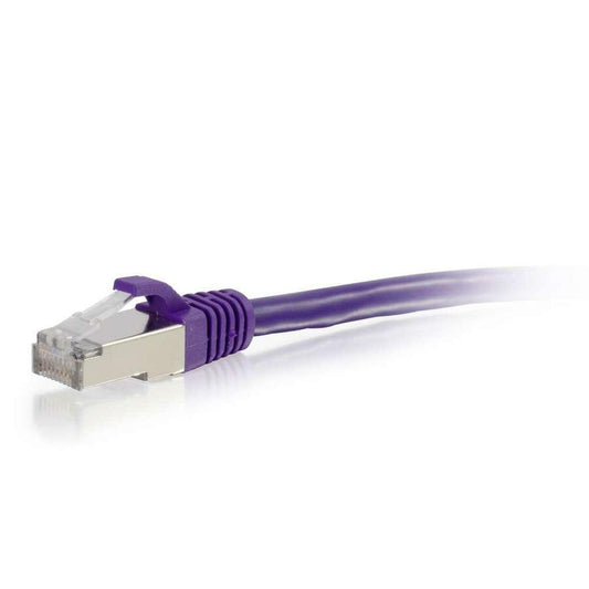 C2G-12ft Cat6 Snagless Shielded (STP) Network Patch Cable - Purple