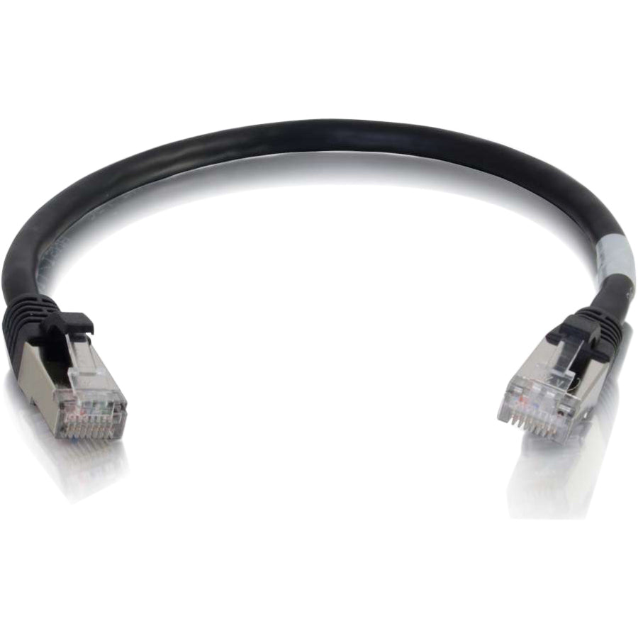 C2G 6in Cat6 Snagless Shielded (STP) Network Patch Cable - Black