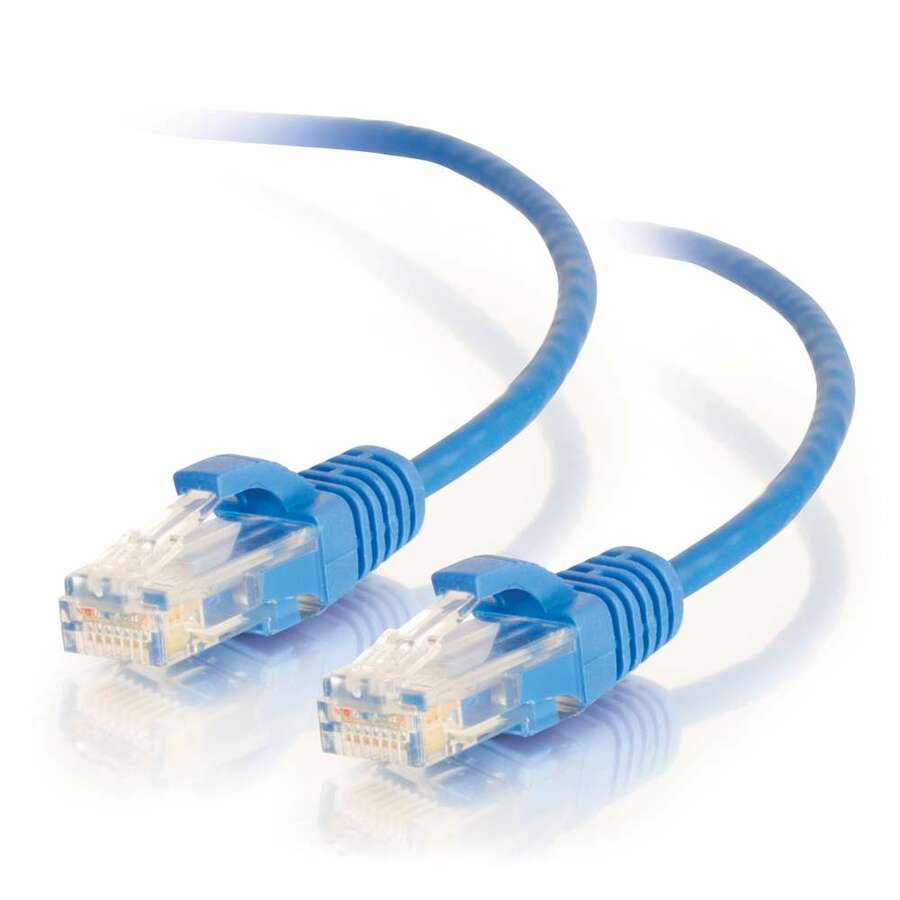 C2G 1.5ft Cat6 Ethernet Cable - Slim - Snagless Unshielded (UTP) - Blue