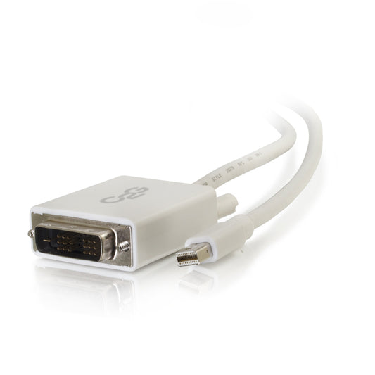 C2G 10ft Mini DisplayPort to DVI Cable - Single Link DVI-D Adapter - White
