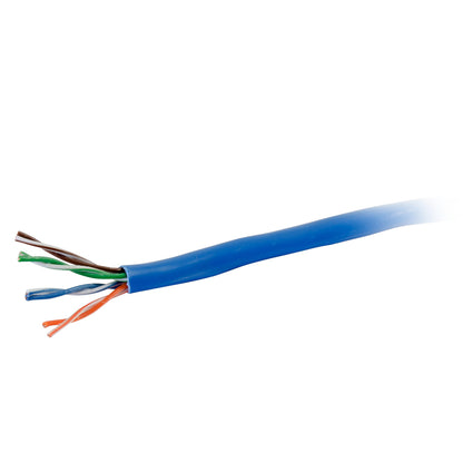 C2G 1000ft Cat6 Bulk Ethernet Network Cable-Solid UTP-Riser CMR Blue TAA