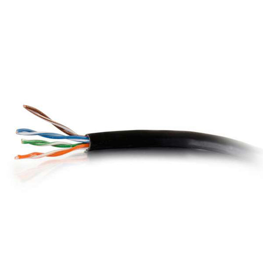 C2G 1000ft Cat6 Bulk Ethernet Network Cable-Solid UTP Riser CMR Black TAA