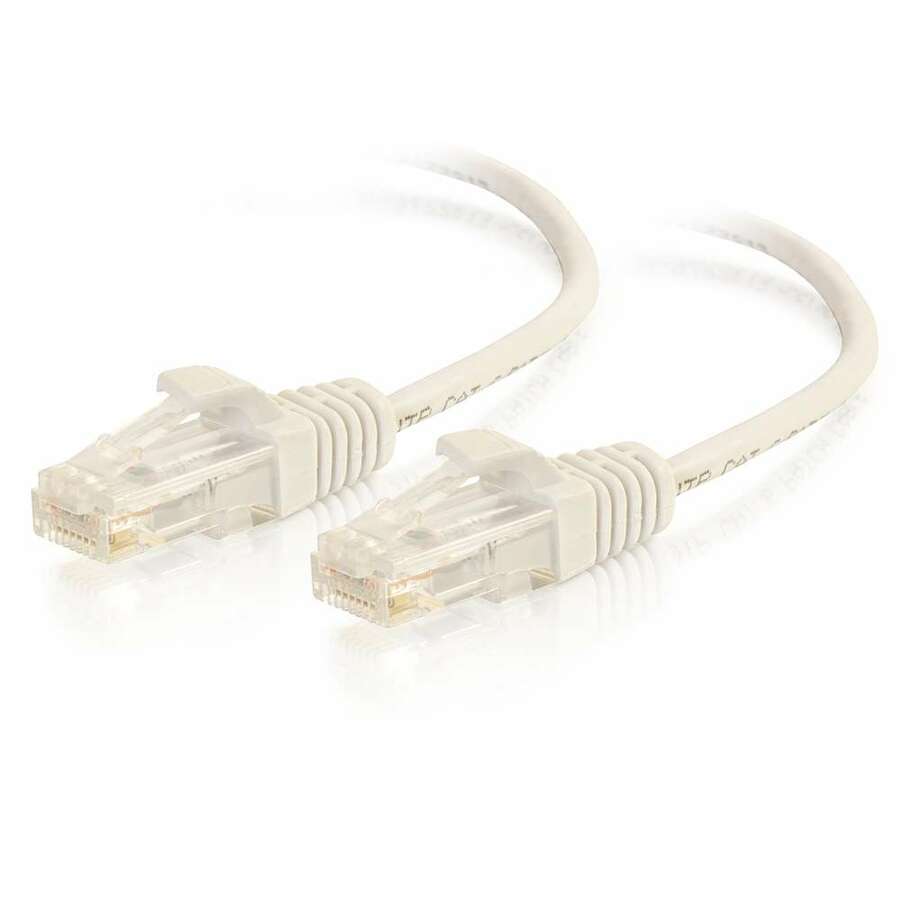 C2G 5ft Cat6 Ethernet Cable - Slim - Snagless Unshielded (UTP) - White