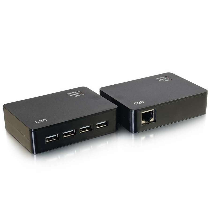 C2G 4 Port USB 2.0 Over Cat5/Cat6 Extender - USB Extension up to 150ft