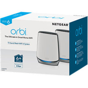 Netgear Orbi RBK852 Wi-Fi 6 IEEE 802.11ax Ethernet Wireless Router