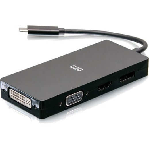 C2G USB C Multiport Adapter with HDMI, DisplayPort, DVI & VGA
