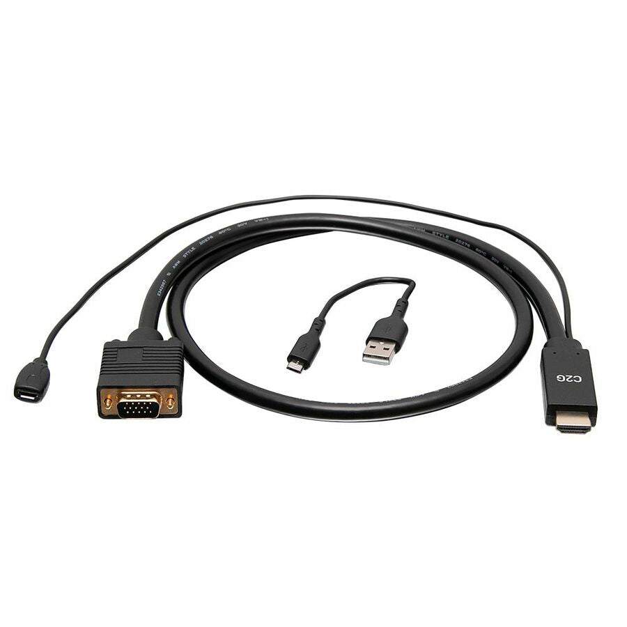 C2G 3ft HDMI to VGA Adapter Cable - Active HDMI to VGA Cable