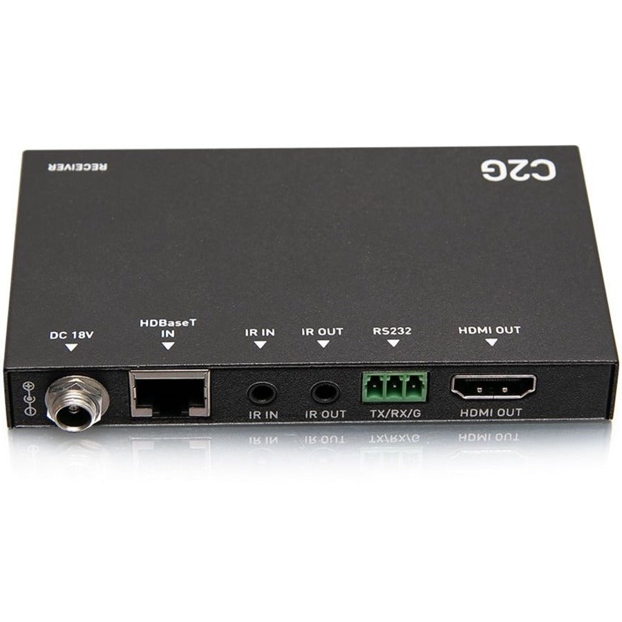 C2G HDMI Ultra-Slim HDBaseT + RS232 And IR over Cat Extender Box Receiver - 4k 60hz