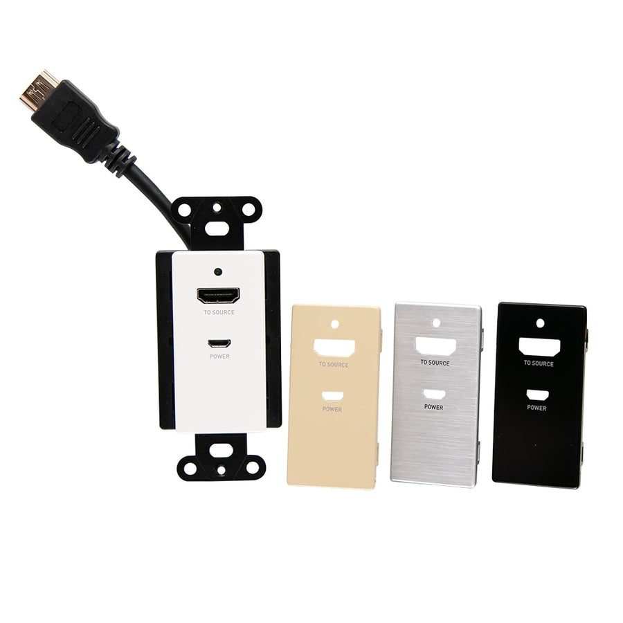 C2G HDMI Inline Extender Decorative Wall Plate w/ Interchangeable Covers