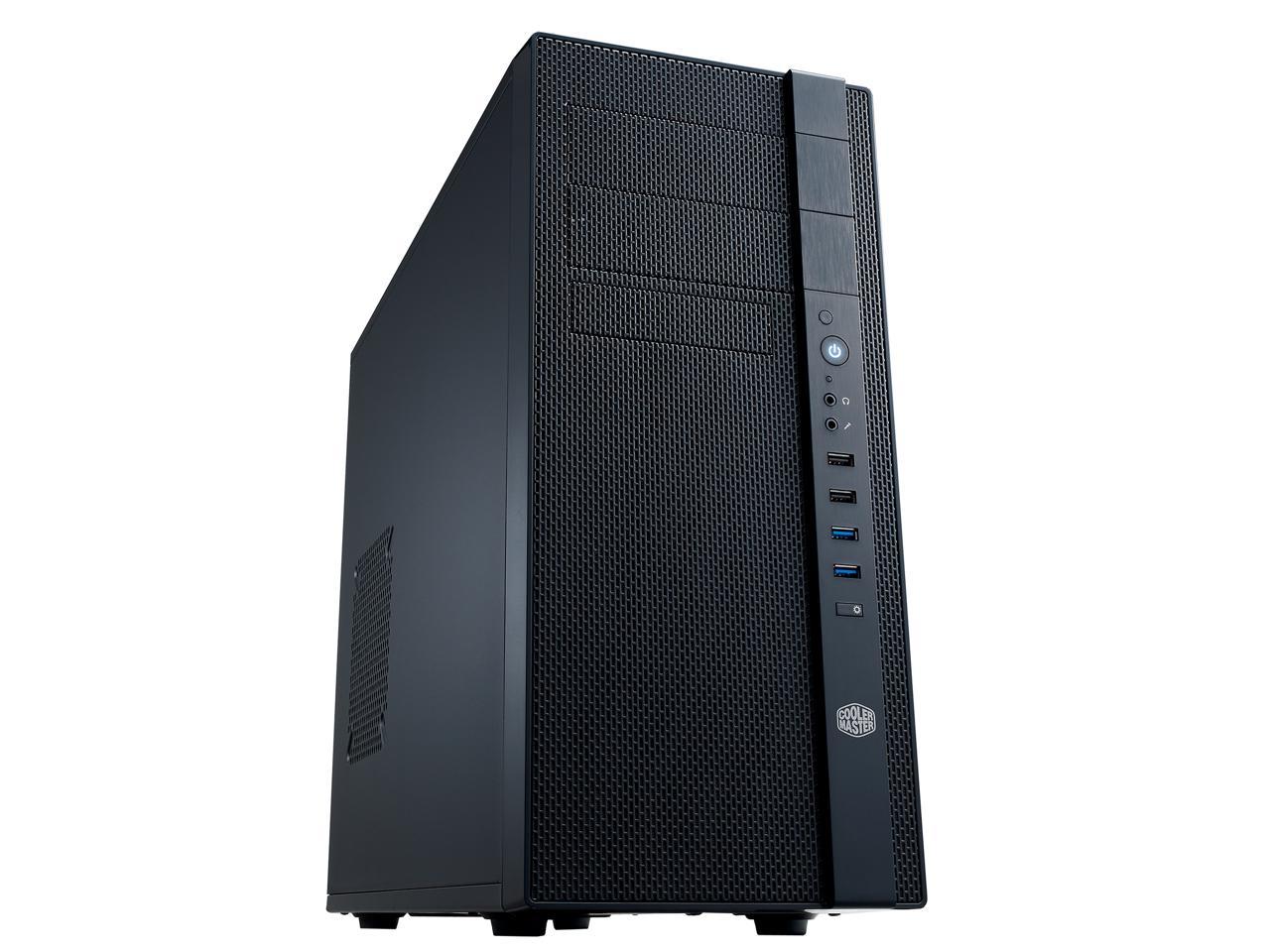 Cooler Master N400 NSE-400-KKN2 N-Series Mid Tower Computer Case with ATX Motherboard Support, Multiple 240mm Radiator Support, and Ventilated Front Panel