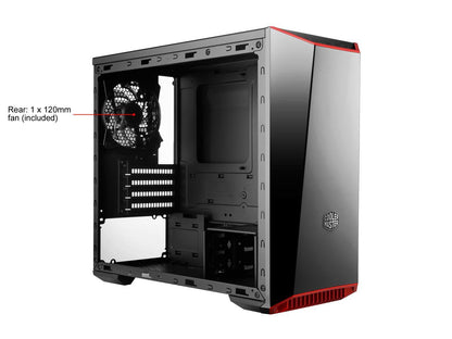 Cooler Master MasterBox Lite 3.1 TG Micro ATX Tower w/ Front Dark Mirror Panel, 3 Customize Color Trims & Tempered Glass Side Panel