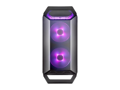 Cooler Master MasterBox Q300P Micro ATX Tower w/ Front & Top Dark Mirror Panel, Transparent Acrylic Side Panel, Adjustable I/O & 2x 120mm RGB Fans w/RGB Controller