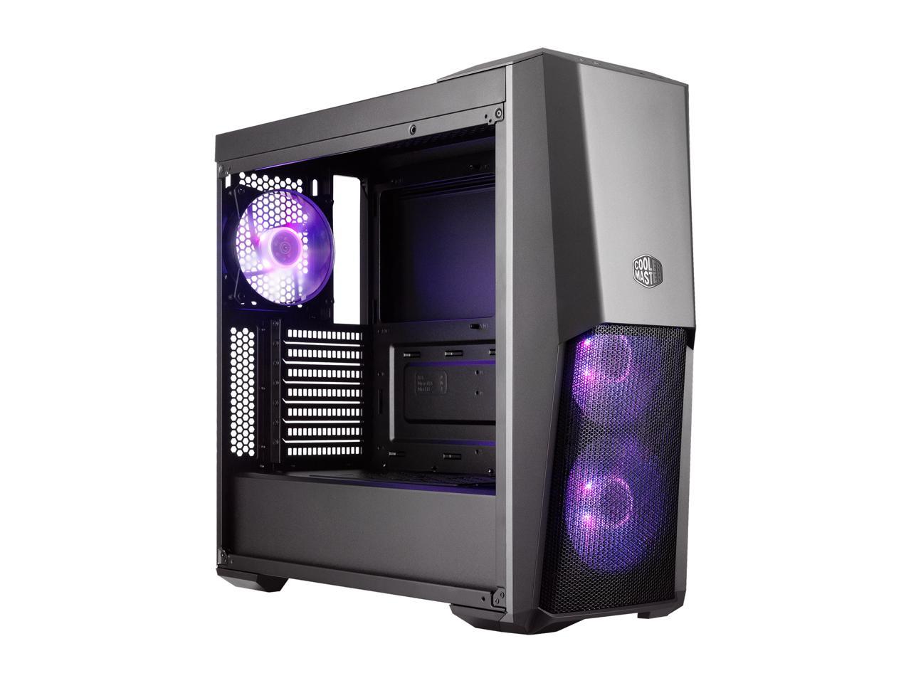 Cooler Master MasterBox MB500 ATX Mid-Tower w/ Front Semi-Meshed Ventilation, Tempered Glass Side Panel & 3 x 120mm RGB Fans