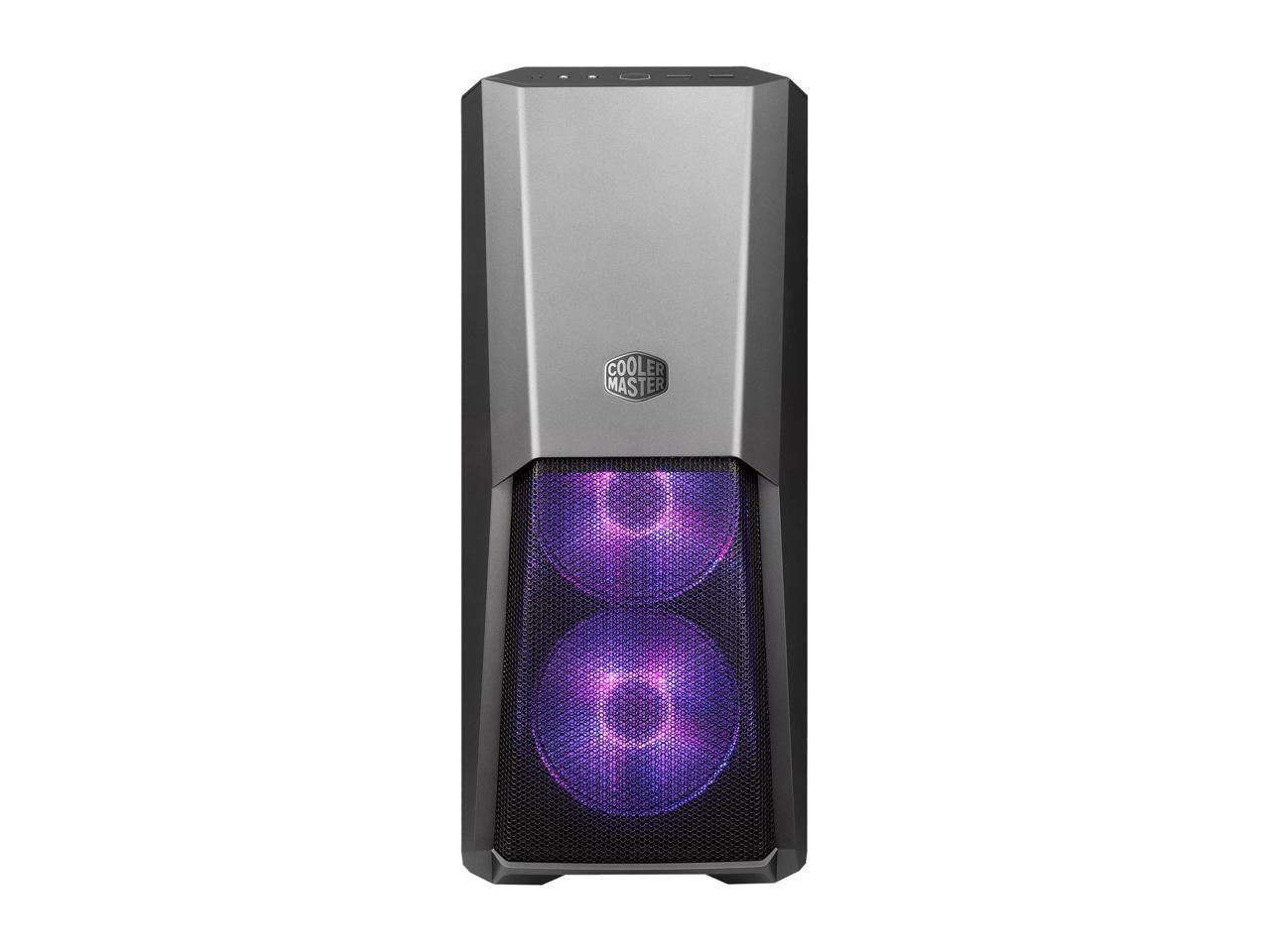 Cooler Master MasterBox MB500 ATX Mid-Tower w/ Front Semi-Meshed Ventilation, Tempered Glass Side Panel & 3 x 120mm RGB Fans