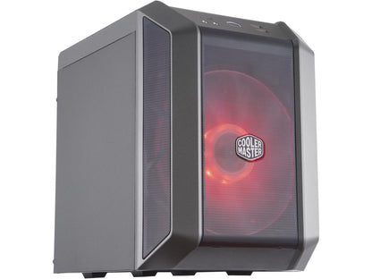 Cooler Master MasterCase H100 Mini-ITX Case w/ 200mm RGB Fan, Mesh Front Panel, Built-In Handle & USB 3.2 Gen 1 (USB 3.0)