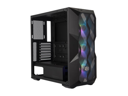 Cooler Master MasterBox TD500 Mesh Airflow ATX Mid-Tower w/ E-ATX Support, Polygonal Mesh Front Panel, Crystalline Tempered Glass & 3 ARGB Fans w/ Controller MCB-D500D-KGNN-S01