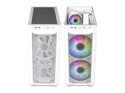 Cooler Master HAF 500 H500-WGNN-S00 White Steel / Plastic / Tempered Glass ATX Mid Tower Computer Case