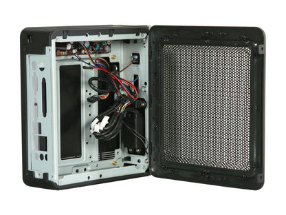 Antec ISK 110 VESA Black ABS plastic / 0.8 mm SECC Mini-ITX Desktop Computer Case 90W External Adapter, Up to 92% Efficiency Power Supply
