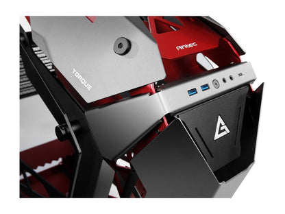 Antec TORQUE Black / Red Aluminum ATX Mid Tower Computer Case - Winner of iF Design Award 2019