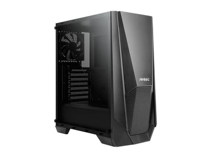 Antec NX Series NX310, Mid Tower ATX Gaming Case, Tempered Glass Side Panel & ARGB LED Effects Front Panel, 280 mm Radiator Support, 1 x 120mm Regular and 1 x 120mm ARGB Fan Included