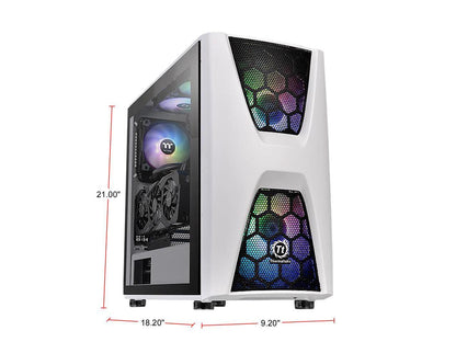 Thermaltake Commander C34 TG Snow ARGB CA-1N5-00M6WN-00 White SPCC / Tempered Glass ATX Mid Tower Computer Case