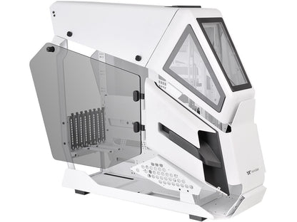 Thermaltake AH T600 Snow Helicopter Styled Open Frame Tempered Glass Swing Door E-ATX Full Tower Case CA-1Q4-00M6WN-00