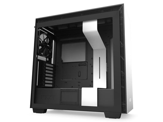 NZXT H710 - ATX Mid Tower PC Gaming Case - Front I/O USB Type-C Port - Quick-Release Tempered Glass Side Panel - Cable Management System - Water-Cooling Ready - Steel Construction - White/Black