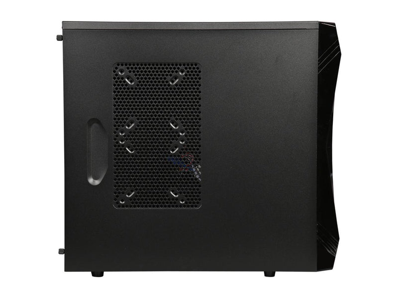 Rosewill Black Gaming ATX Mid Tower Computer Case, Three Included Fans, 1 x Front Blue LED 120mm Fan, 1 x Top 140mm Fan, 1 x Rear 120mm Fan, Two More Optional Side 120mm Fans Supported - CHALLENGER