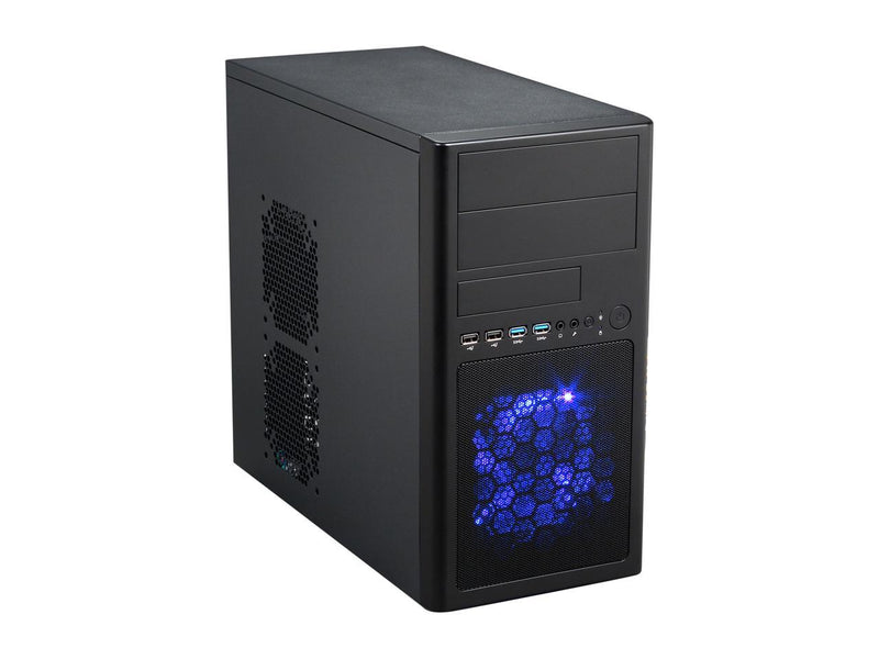 Rosewill - Micro ATX Mini Tower Computer Case - Dual USB 3.0 Ports, Dual Fans Included, Supports Up to Four (4) Fans and Up to 12.5" VGA Cards - LINE-M