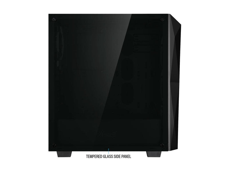 Rosewill ATX Mid Tower Gaming PC Computer Case with Front Mesh Ventilation, Tempered Glass/Steel, Includes 4 x 120mm Blue LED Fans, 240mm AIO Liquid Cooler up to 360mm Support, USB 3.0 SPECTRA X-BLUE