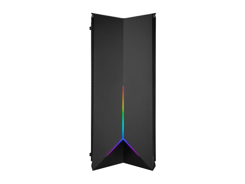 Rosewill ATX Mid Tower Gaming PC Computer Case with RGB Fan & LED Light Strip, 240mm AIO up to 360mm Support, Bottom Mount PSU & HDD/SSD, Tempered Glass & Black Steel - ZIRCON M